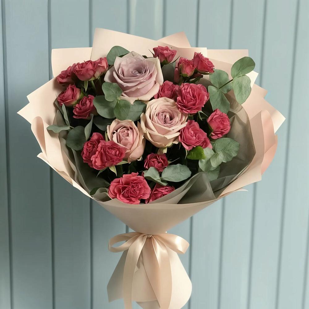 Букет цветов из: Гвоздики и Розы в Урвани