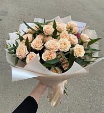 Букет Кремовые розы Латте в Урвани