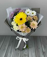 Букет цветов из:  Розы, Герберы и Хризантемы в Урвани
