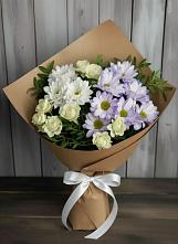 Букет цветов из:  Хризантемы и Розы в Урвани
