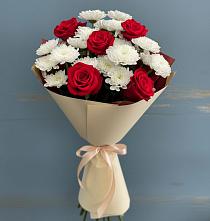 Букет цветов из:  Розы и Хризантемы в Урвани