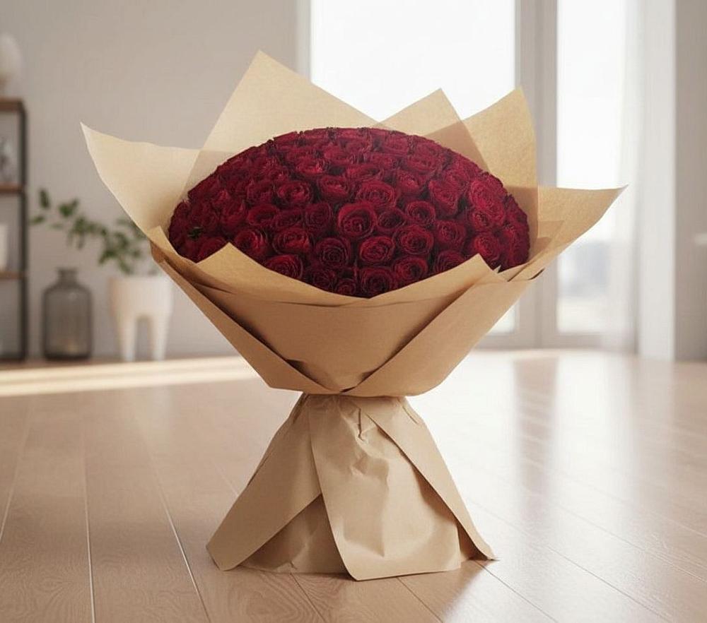 Букет 101 Красная роза в Урвани