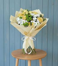 Букет цветов из:  Хризантемы и Розы #REPLACE_PRED# Урвани