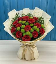 Букет цветов из:  Розы и Хризантемы в Урвани