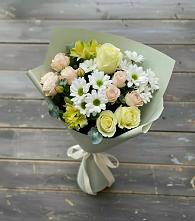 Букет цветов из:  Альстромерии, Розы и Хризантемы #REPLACE_PRED# Урвани