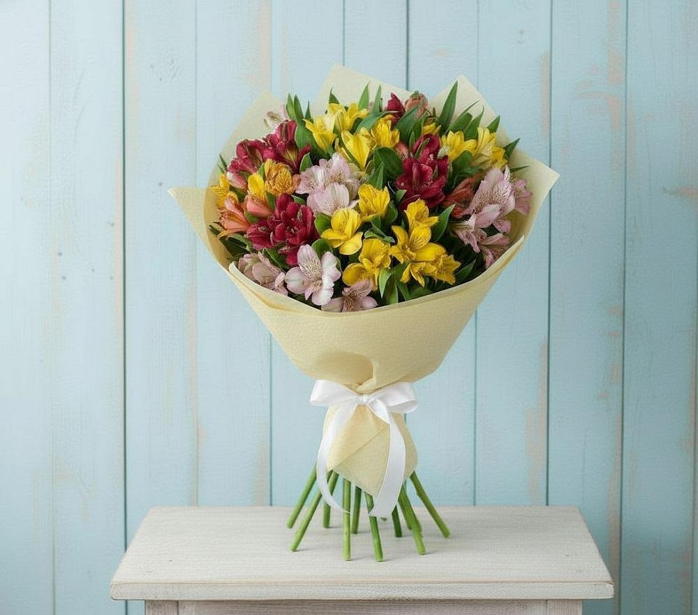 Букет цветов из: Альстромерии в Урвани