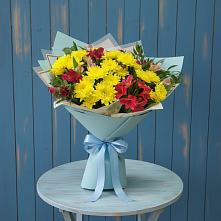 Букет цветов из:  Альстромерии и Хризантемы #REPLACE_PRED# Урвани