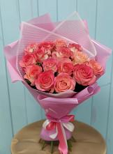 Букет 15 Розовых роз Равель #REPLACE_PRED# Урвани